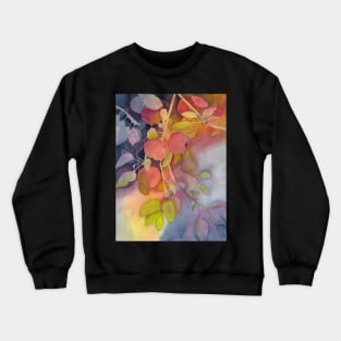 Autumn Apples Watercolor Painting Crewneck Sweatshirt